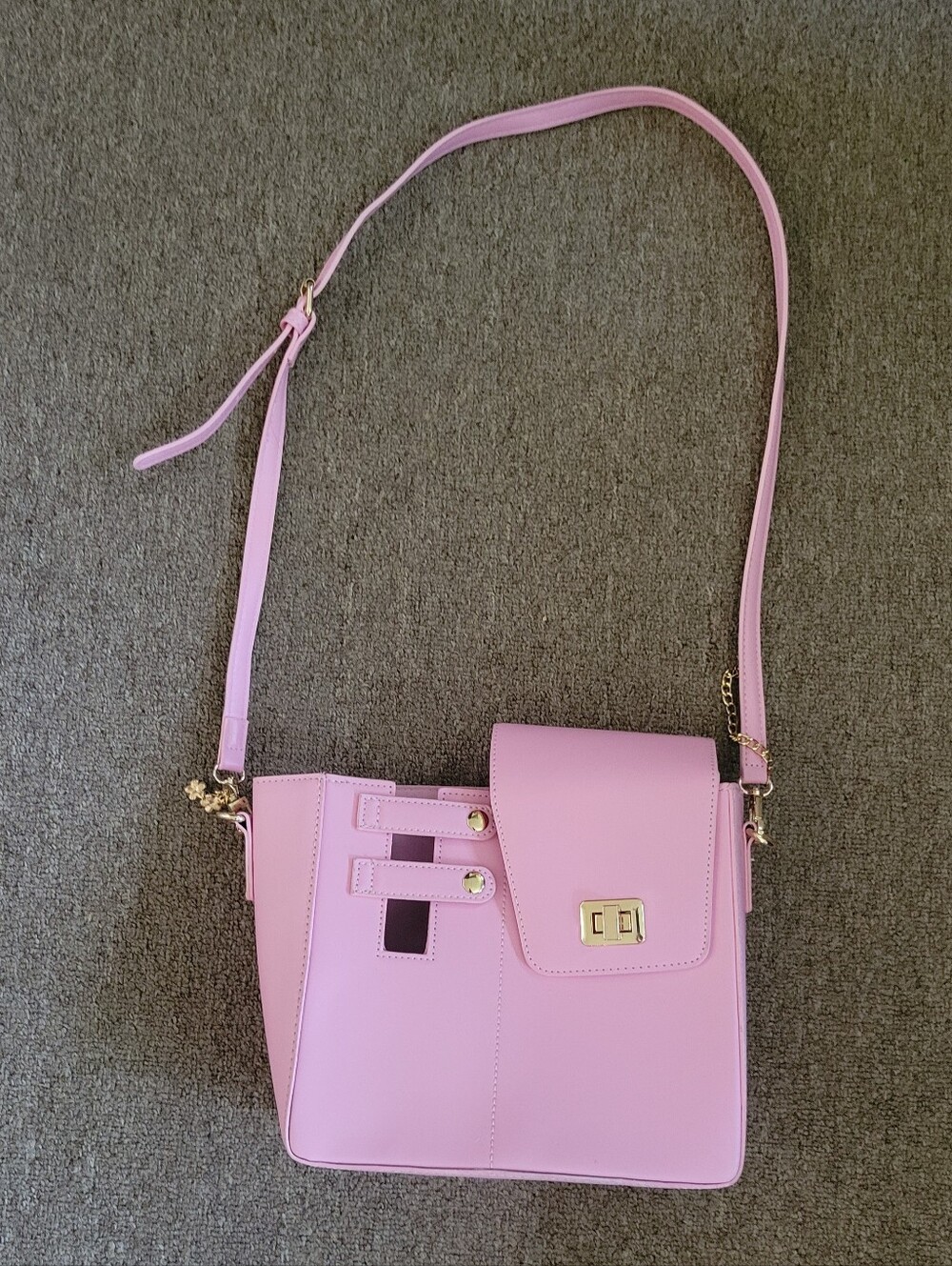 NWOT Stanley Cup 40oz Crossbody Tumbler Bag Pink Bottle Holder Purse Bag - Picture 6 of 13